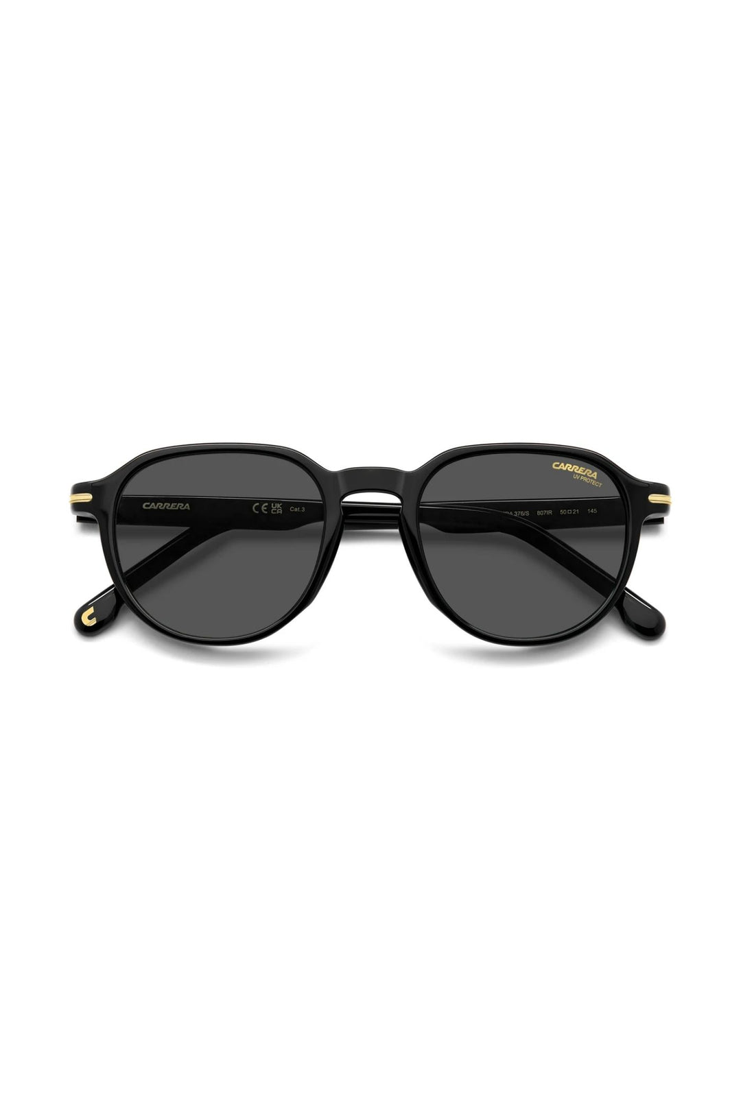 Square Black Frame Grey Lens - None