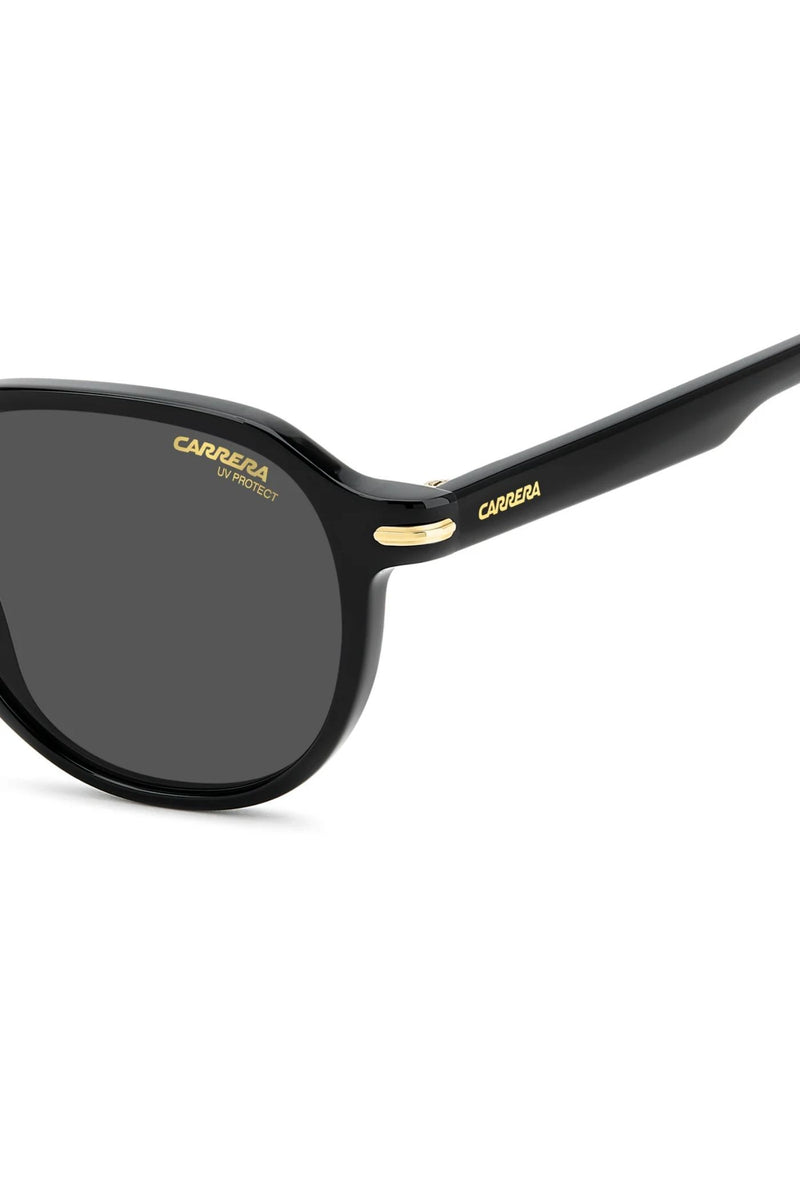 Square Black Frame Grey Lens - None