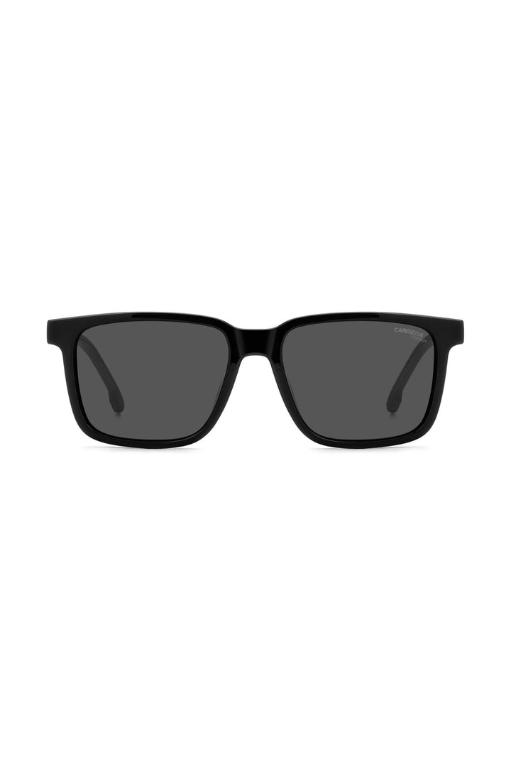 Rectangle Black Frame Grey Lens - None