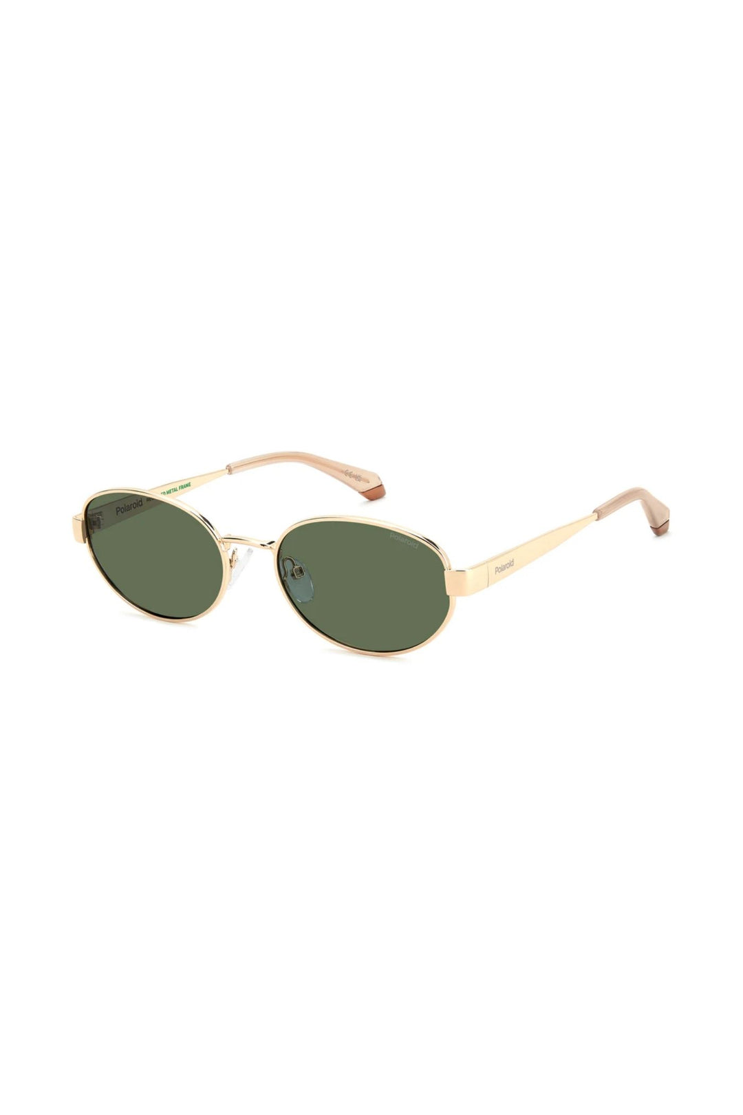 Oval Rose Gold Frame Green Lens - None