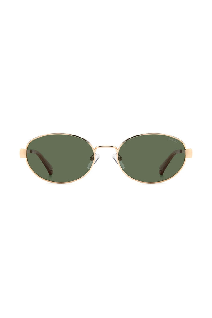 Oval Rose Gold Frame Green Lens - None