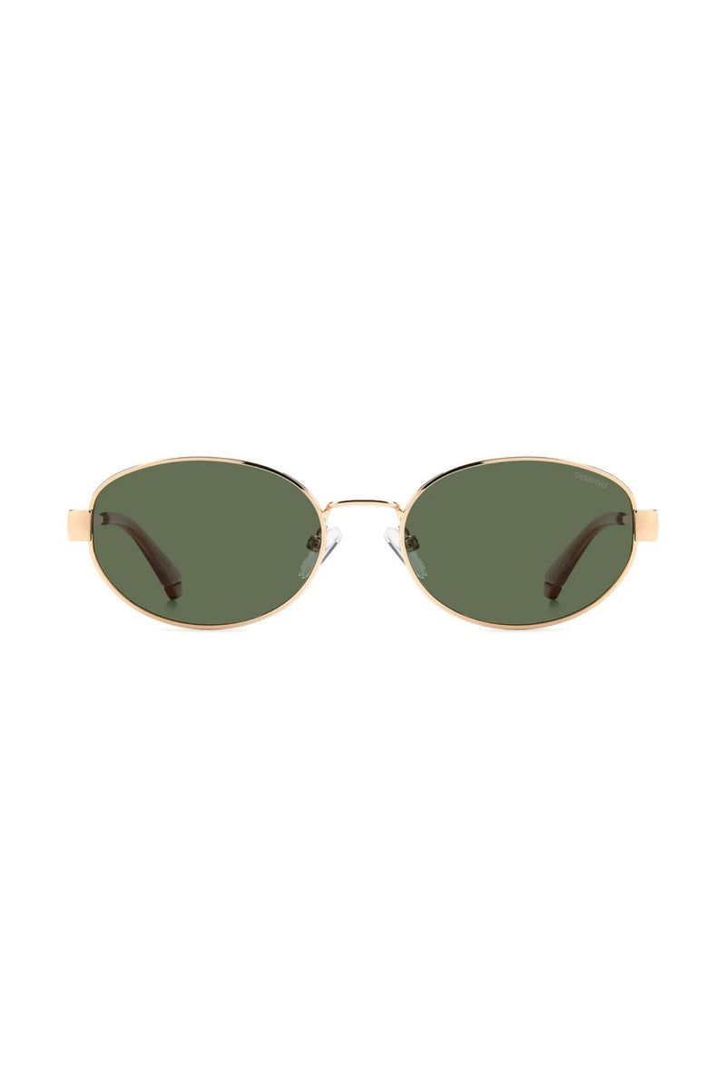 Oval Rose Gold Frame Green Lens - None