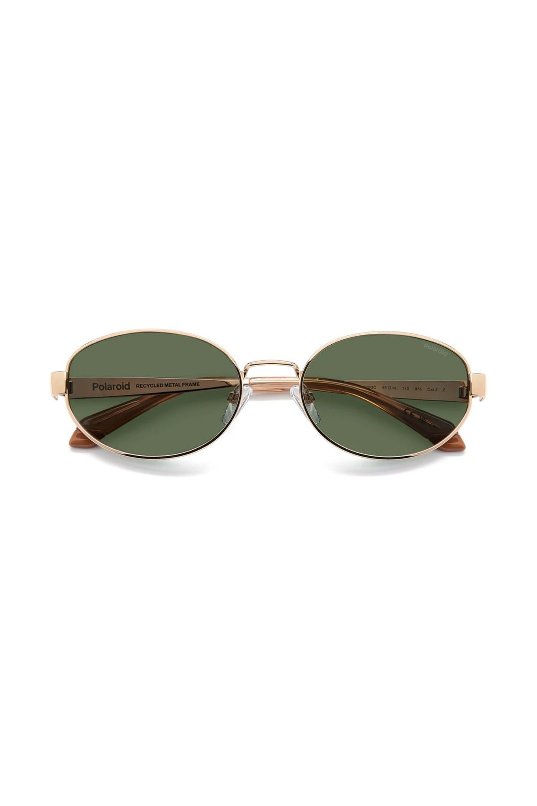 Oval Rose Gold Frame Green Lens - None