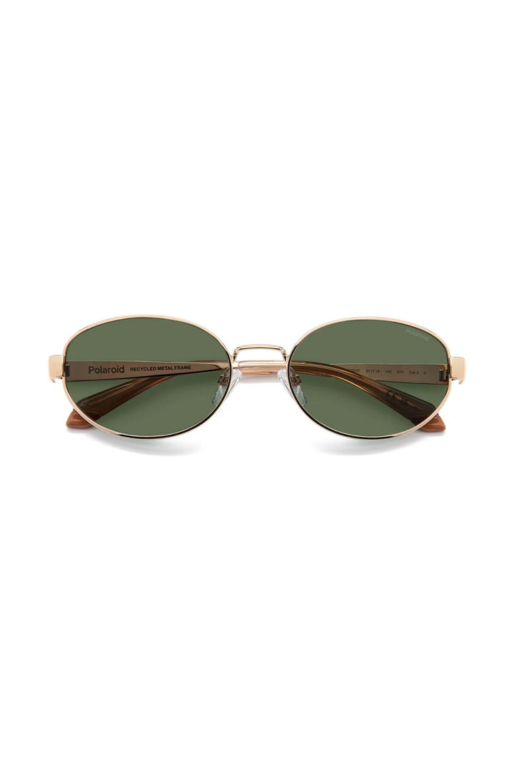 Oval Rose Gold Frame Green Lens - None