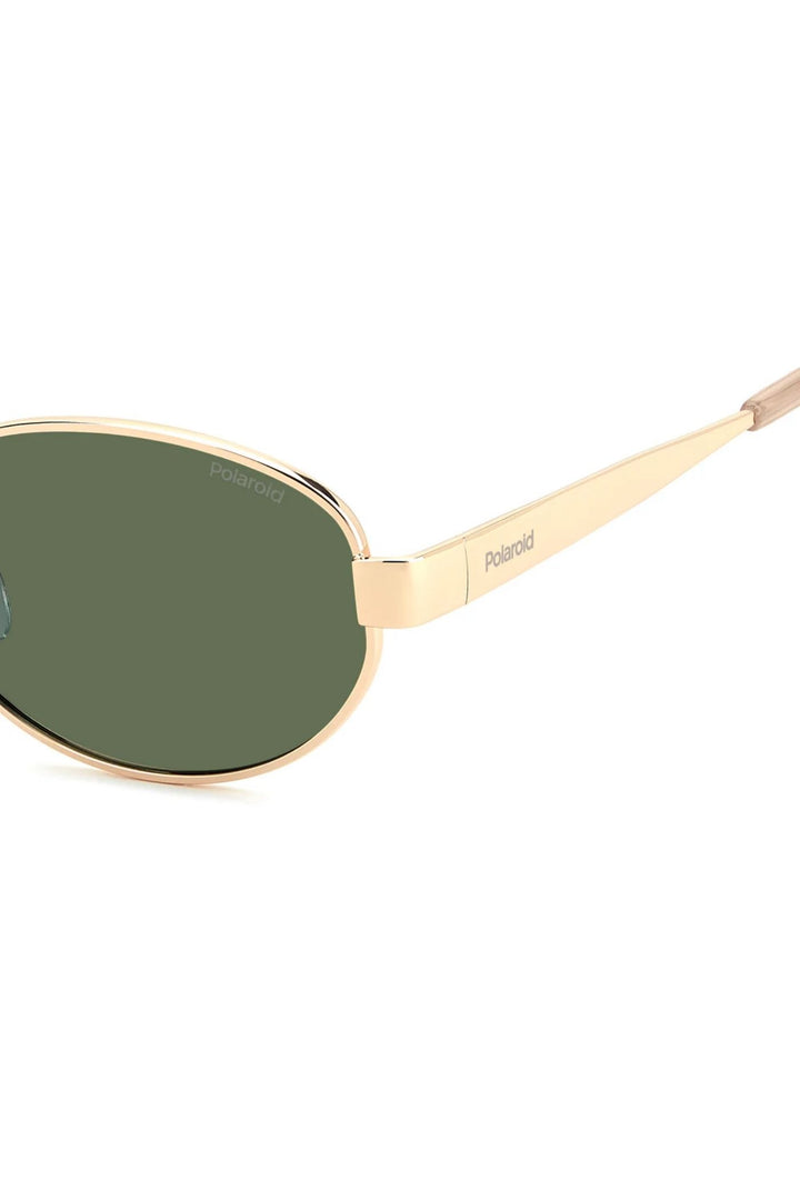 Oval Rose Gold Frame Green Lens - None
