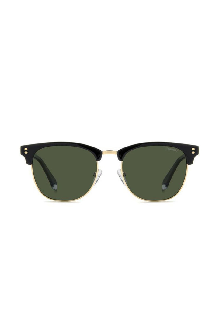Rectangle Black Frame Green Lens - None