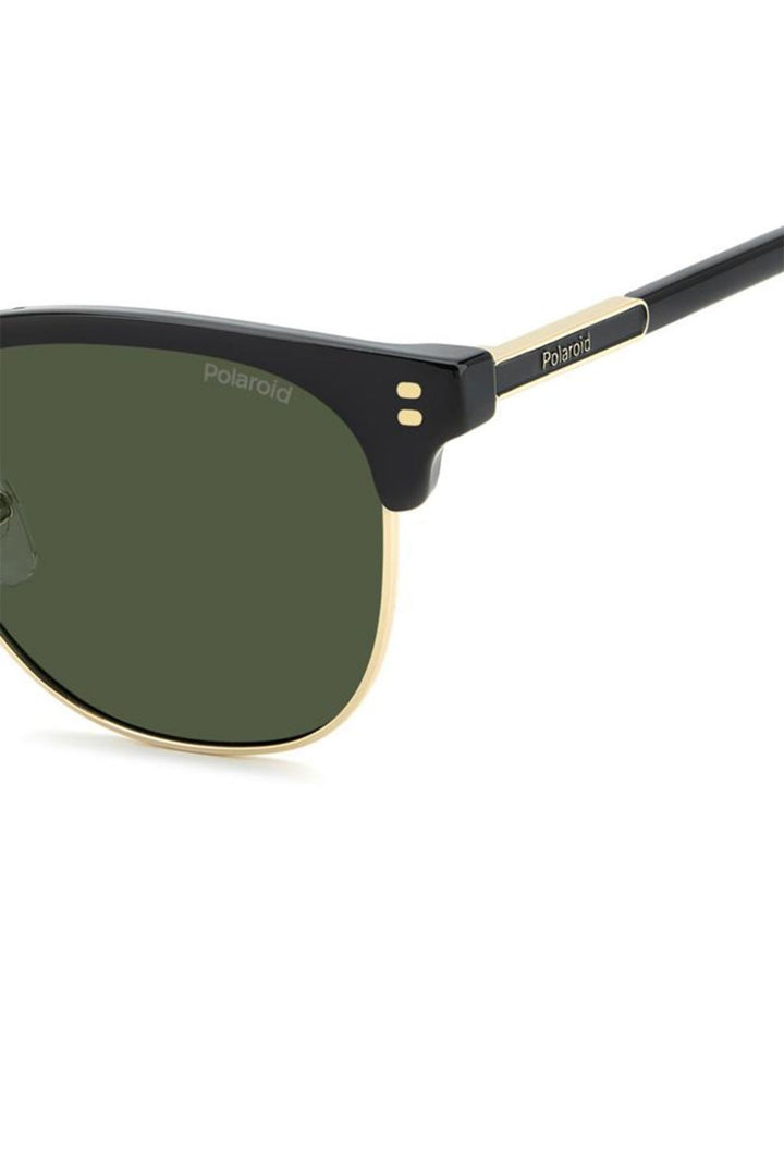 Rectangle Black Frame Green Lens - None