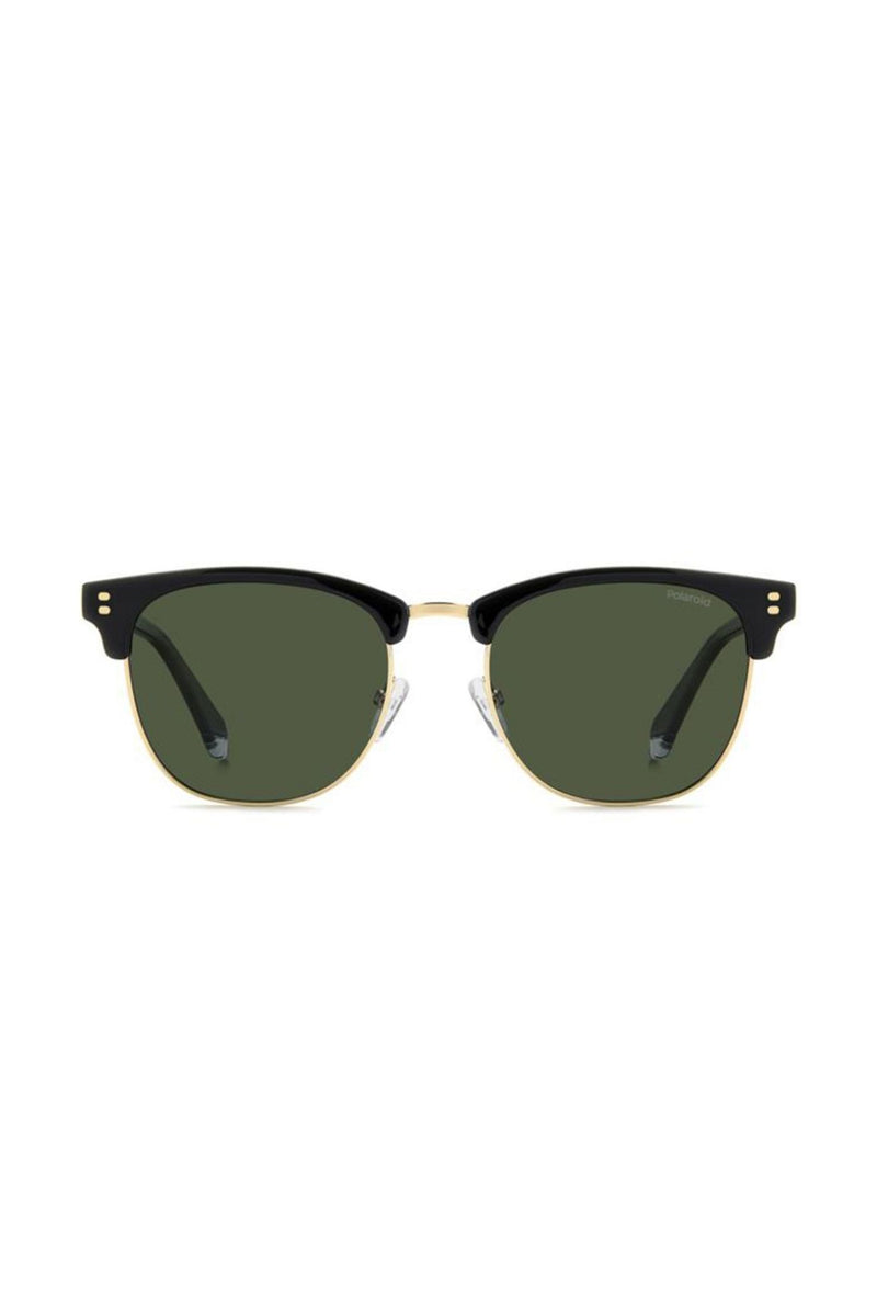 Rectangle Black Frame Green Lens - None