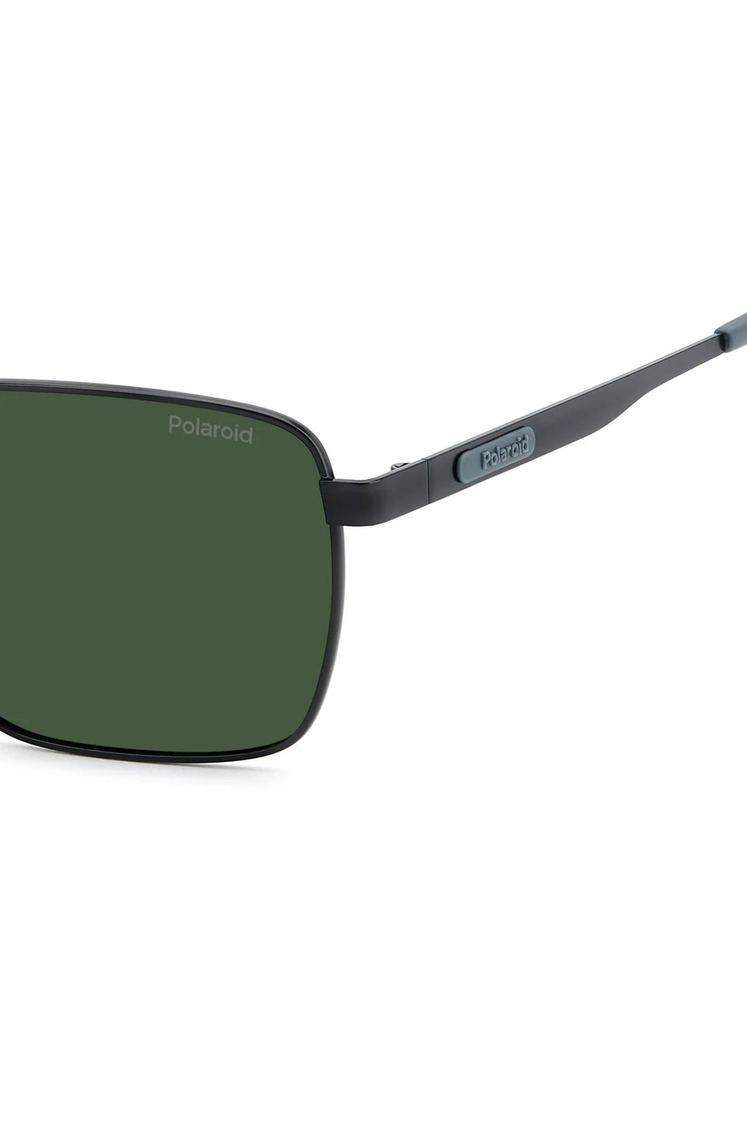 Rectangle Matt Black Frame Green Lens - None