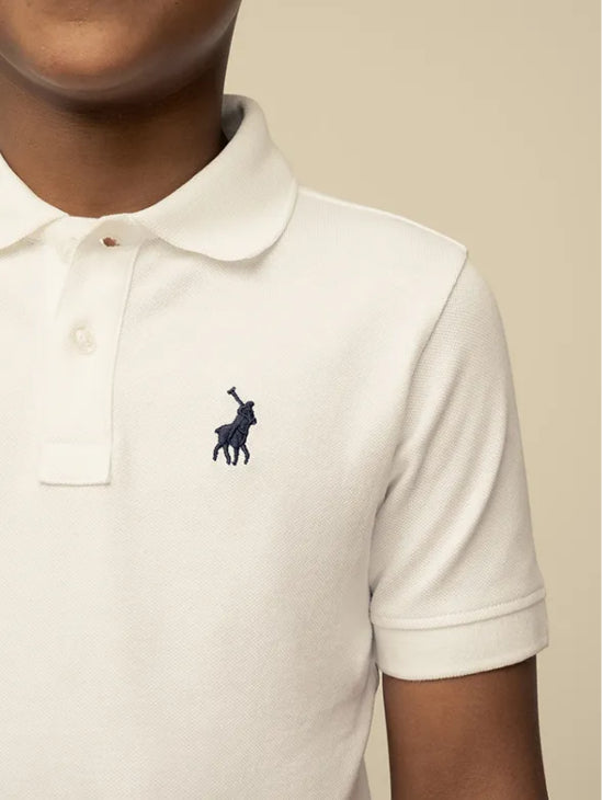 Boys Austin Short Sleeve Golfer - White