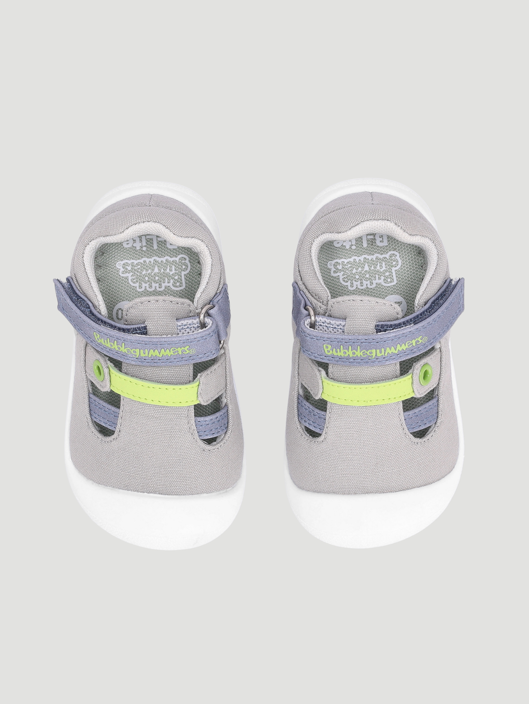 Pre-Boys Strap Sneaker - Grey