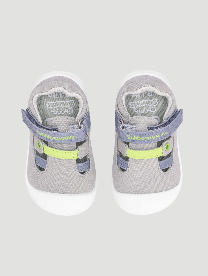 Pre-Boys Strap Sneaker - Grey
