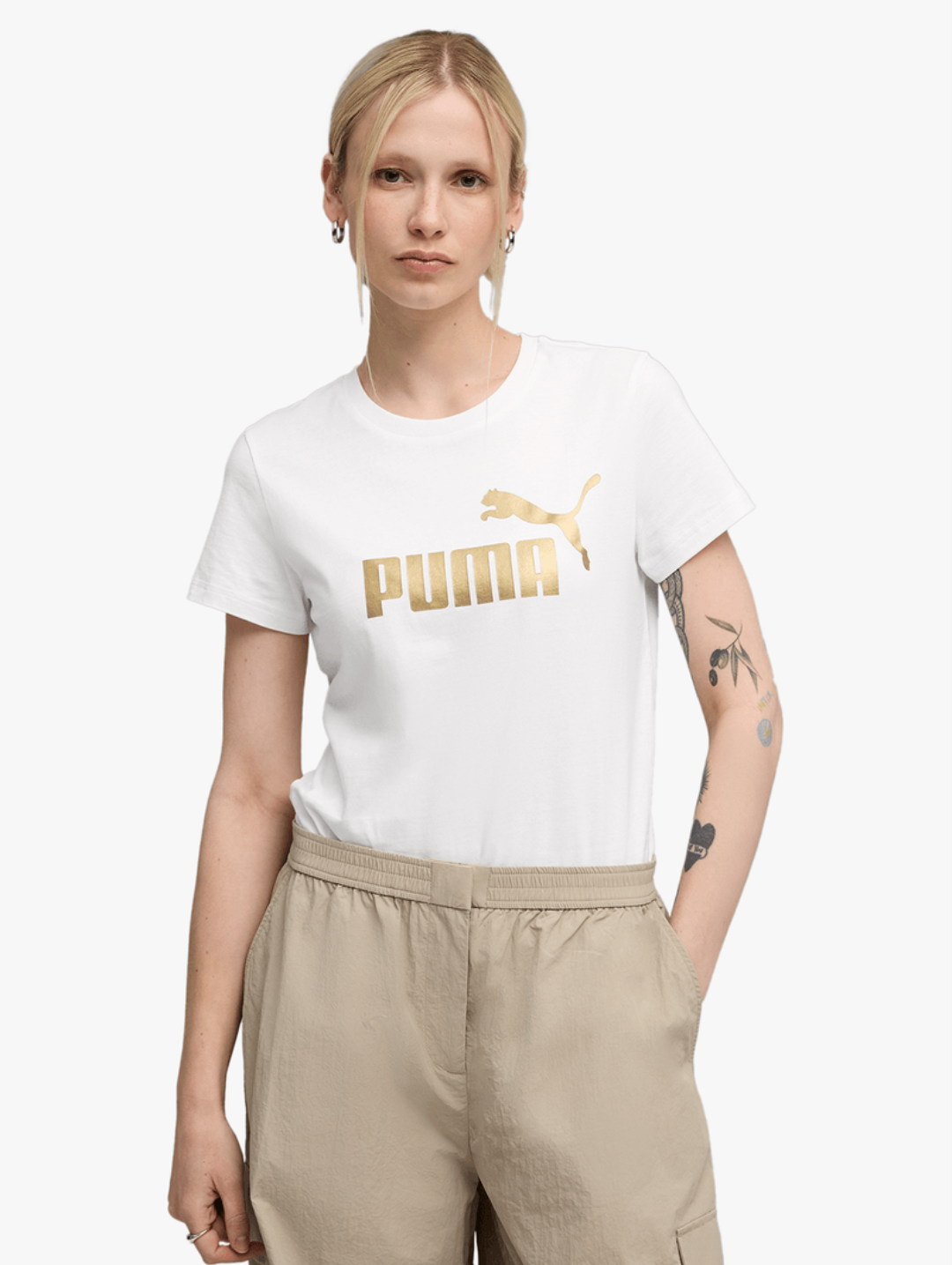 Essential Metallic No. 1 Logo Tee - White