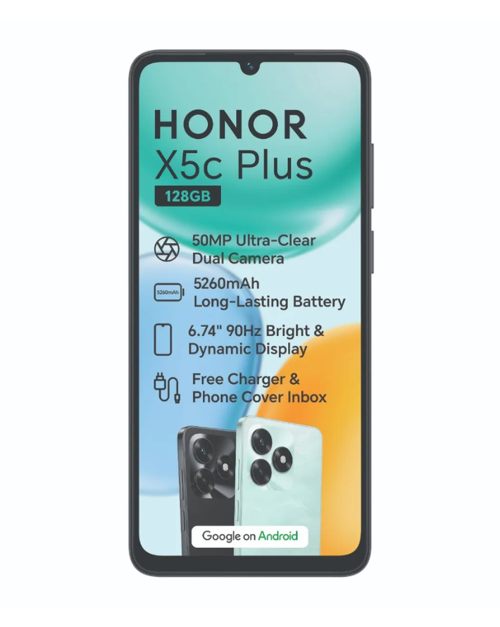 X5c Plus 128GB Dual Sim Cellphone - Black