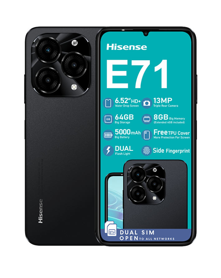 E71 Dual Sim Cellphone - Black