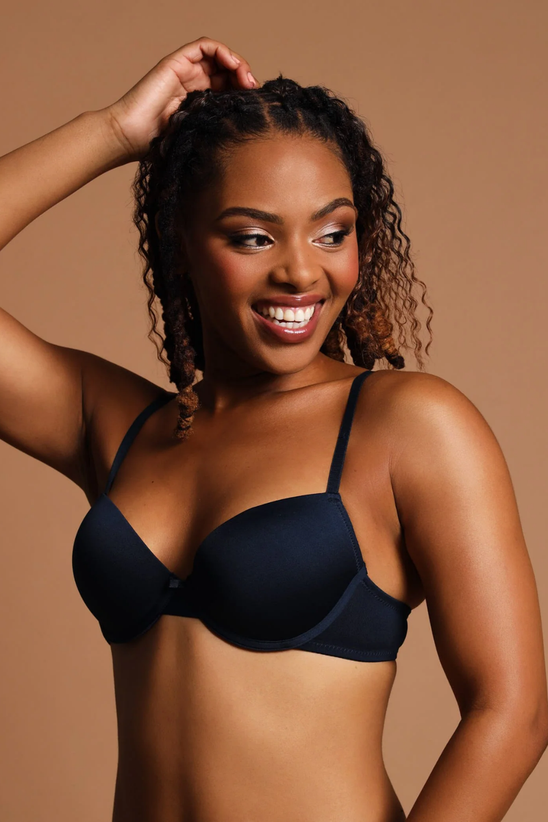 Ladies 2 Pack T-Shirt Bra - Black/Navy