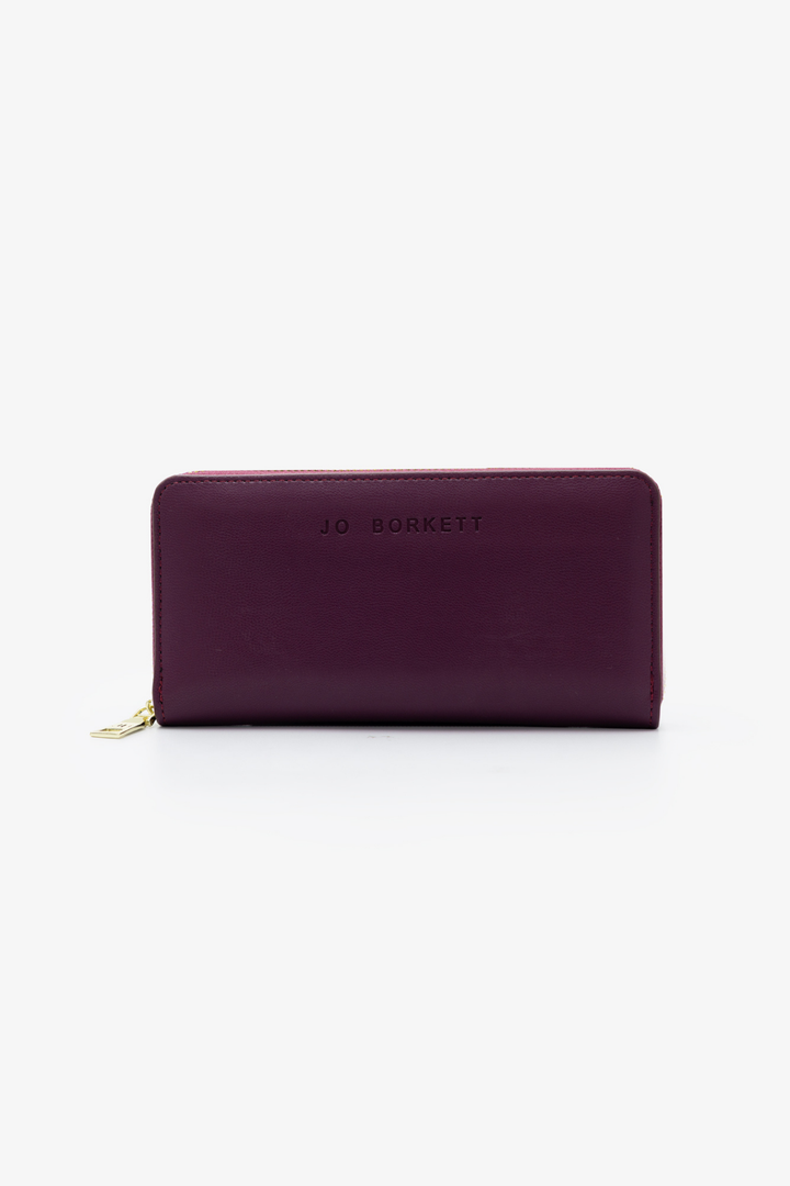 Meryl Smooth Zip Around Purse - Plum