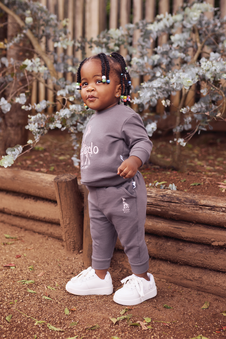 Keedo Baby Girls Fashion Jogger - Charcoal