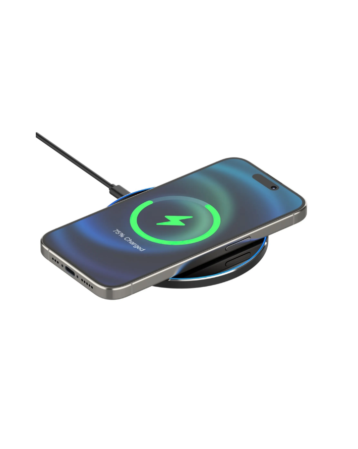 15w Hybrid Wireless Charger Pad - Black
