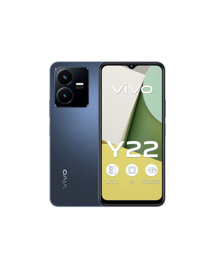 Y22 64GB Dual Sim Cellphone Earphone - Blue