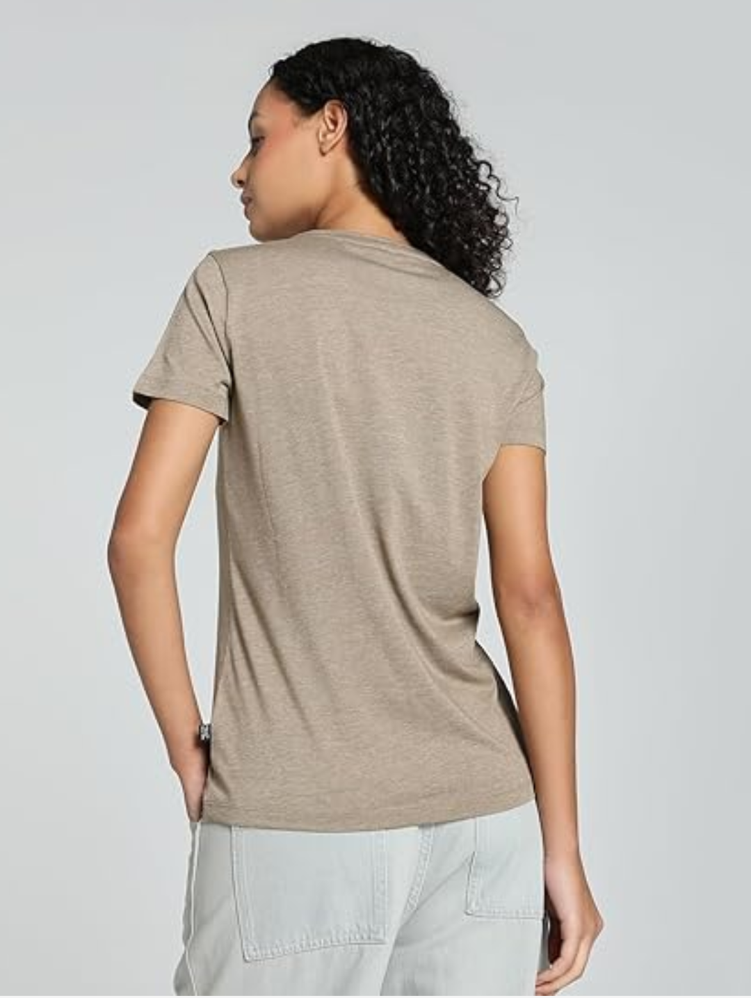 Essential Logo Heather Tee - Taupe