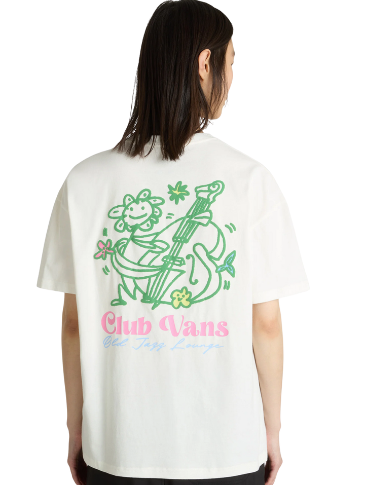 Flower Chello Oversized Tee - Cream