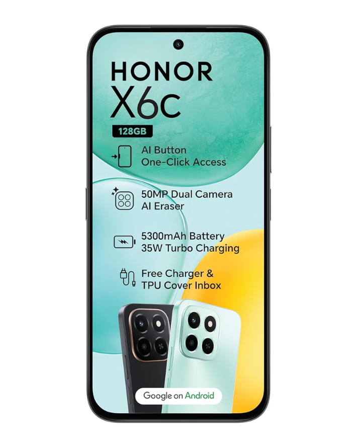 X6c 6GB + 128GB Dual Sim Cellphone - Black