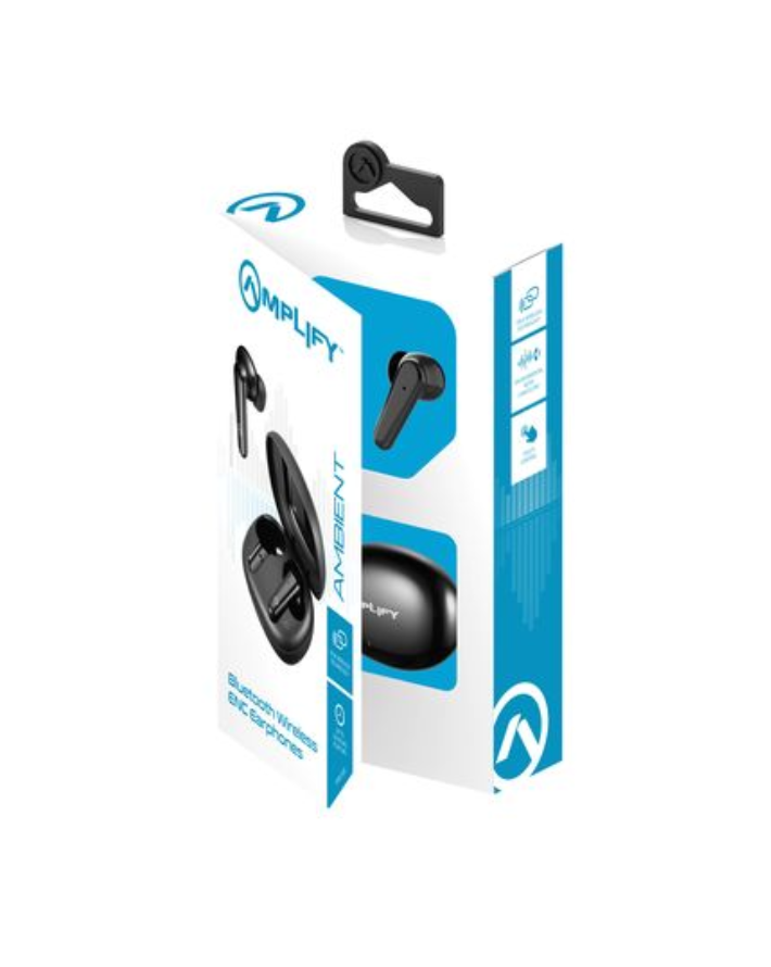 Ambient TWS Earphones with Dual Mic ENC - Black