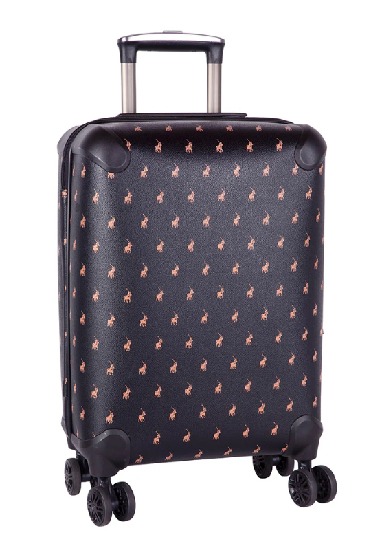 Classic Double Pack 4 Wheel Trolley Case - Black