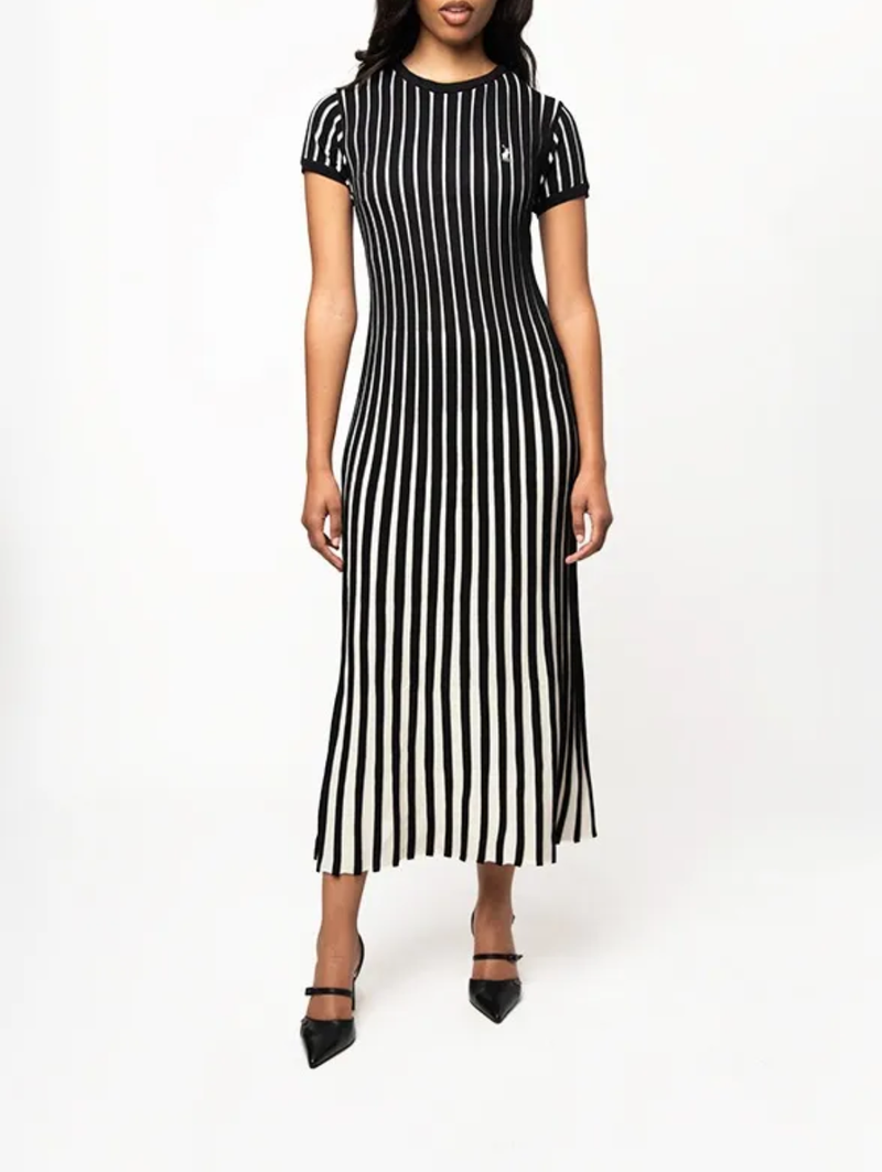 Blake Knitted Midi Dress - Black