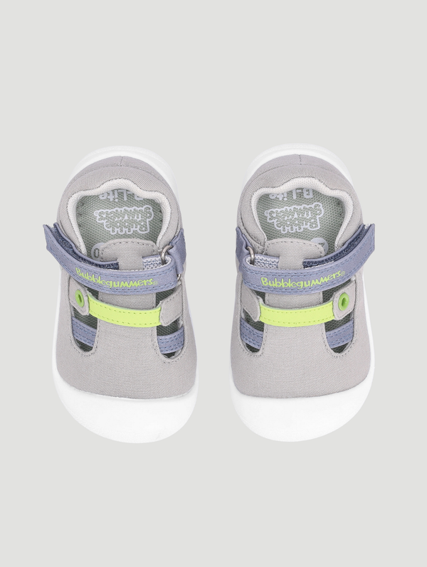 Pre-Boys Multi Strap Sneaker - Grey