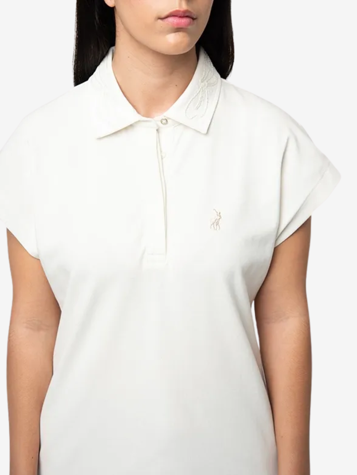 Dafne Embelished Golfer - Off White