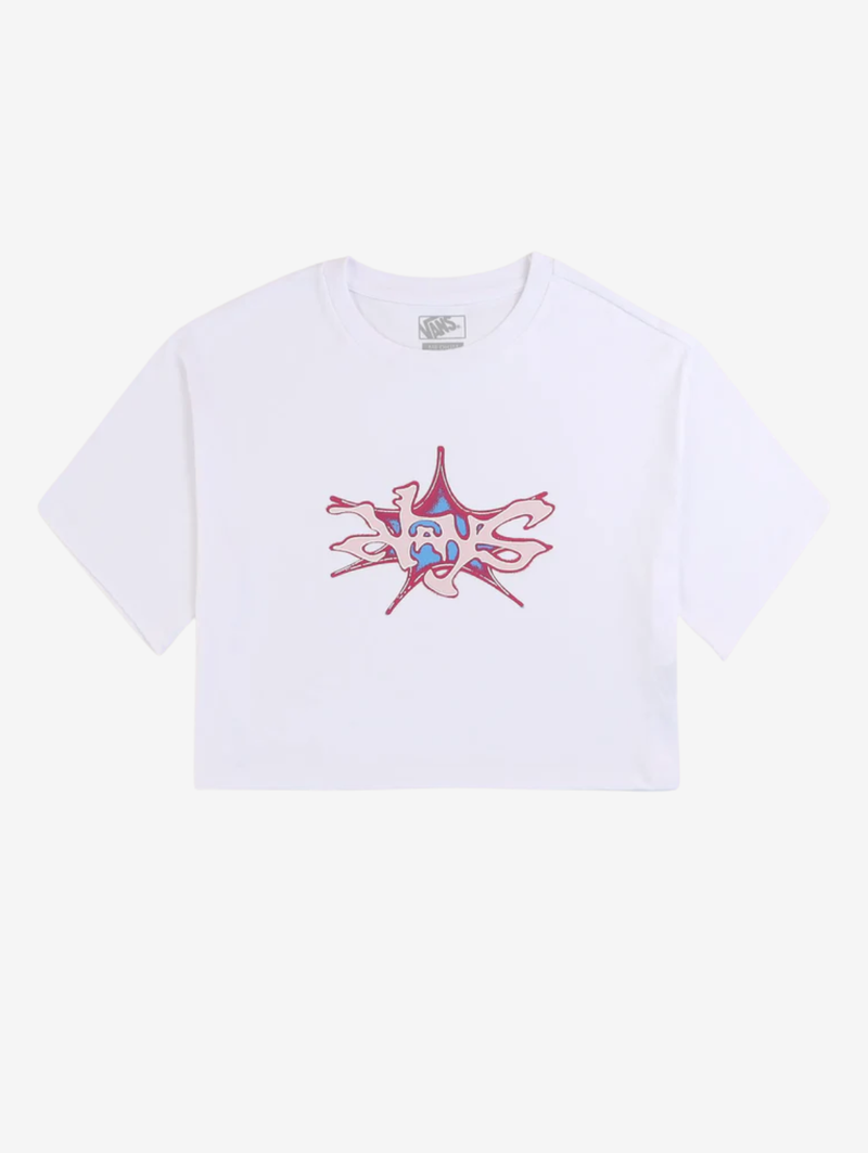 Machinima Relaxed Crop Tee - White