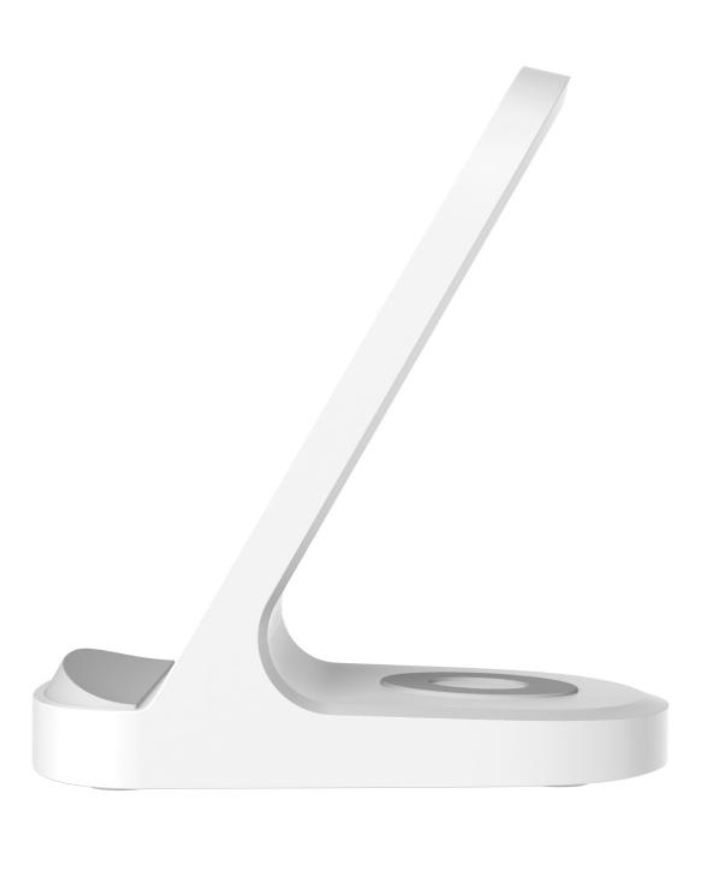 2-in-1 Wireless Charger Stand 15w Hybrid White