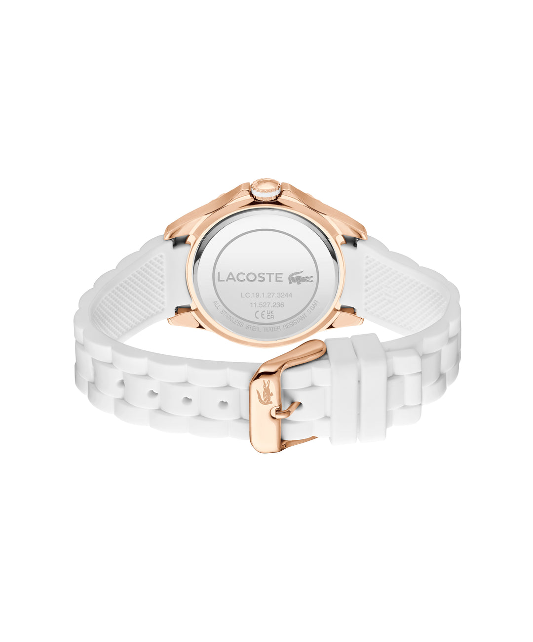 Santorini CG Ionic Plated Stainless Steel Case With White Silicone Strap