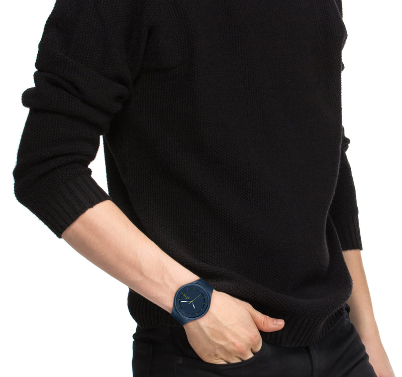 Ollie Blue Stainless Steel Case & Dial With Silicone Strap