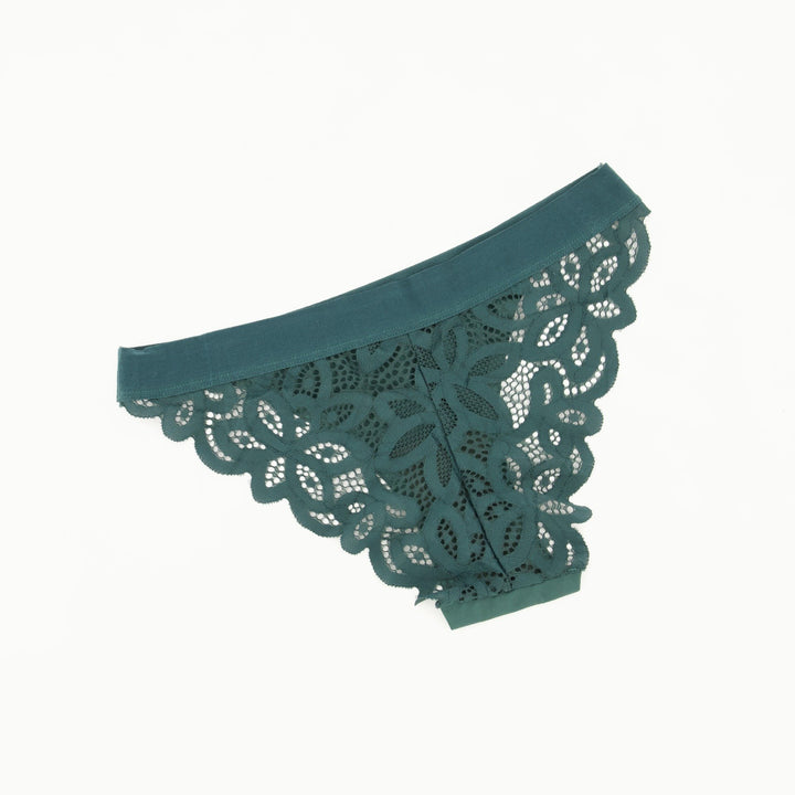 Ladies Single Bonded Tanga Bikini Panty - Forest Green