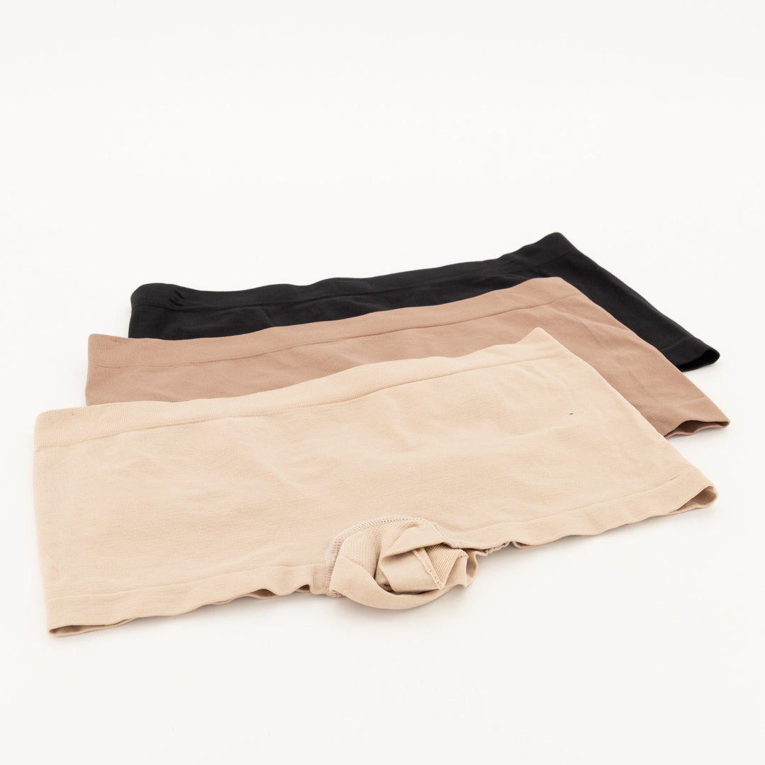 Ladies 3pc Boyleg Panties - Nude
