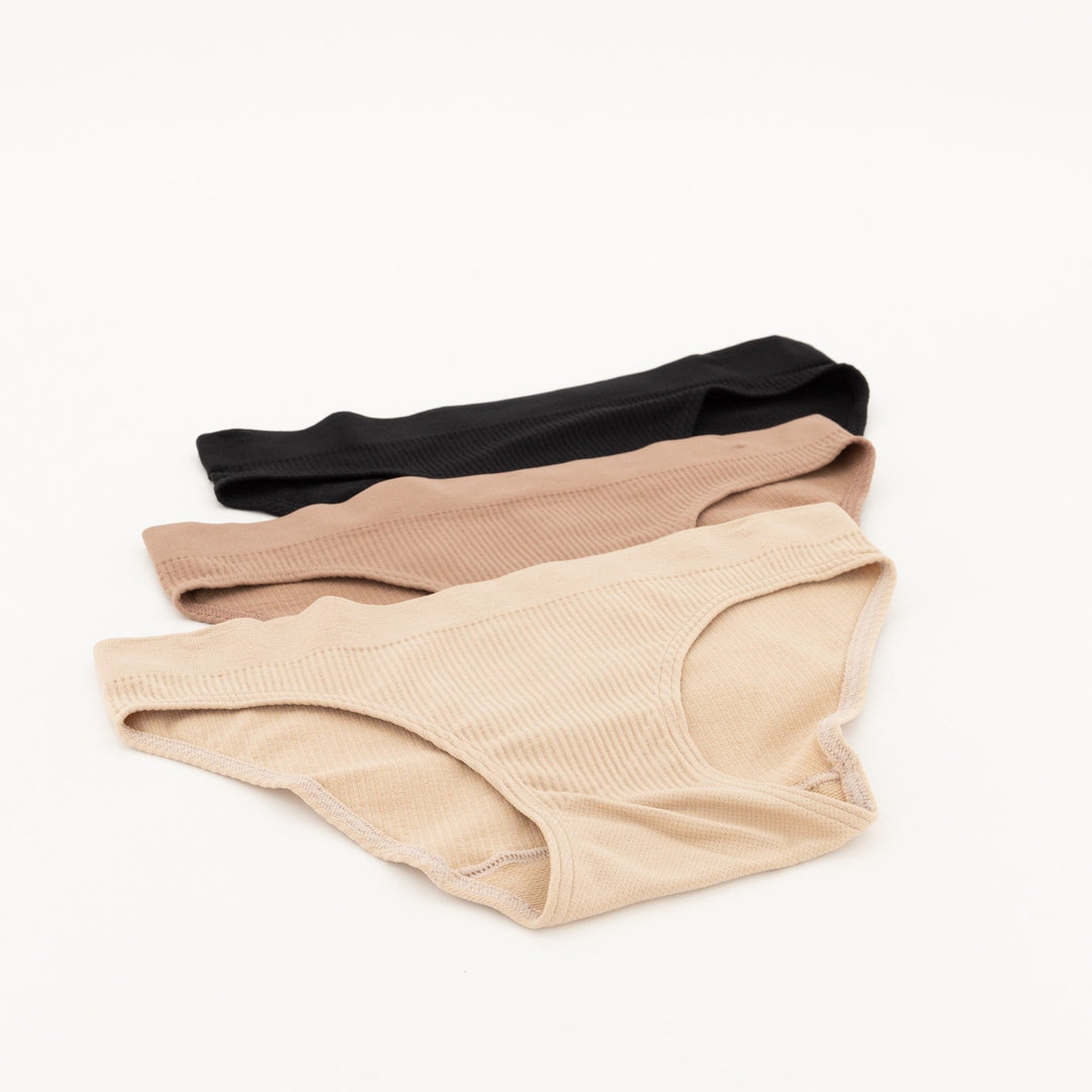 Ladies 3pc Bikini Panties - Nude