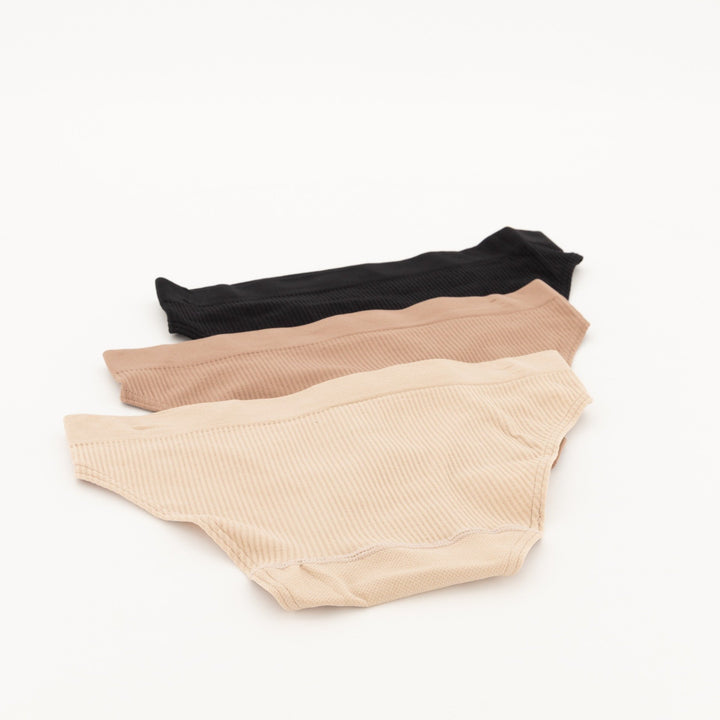 Ladies 3pc Bikini Panties - Nude