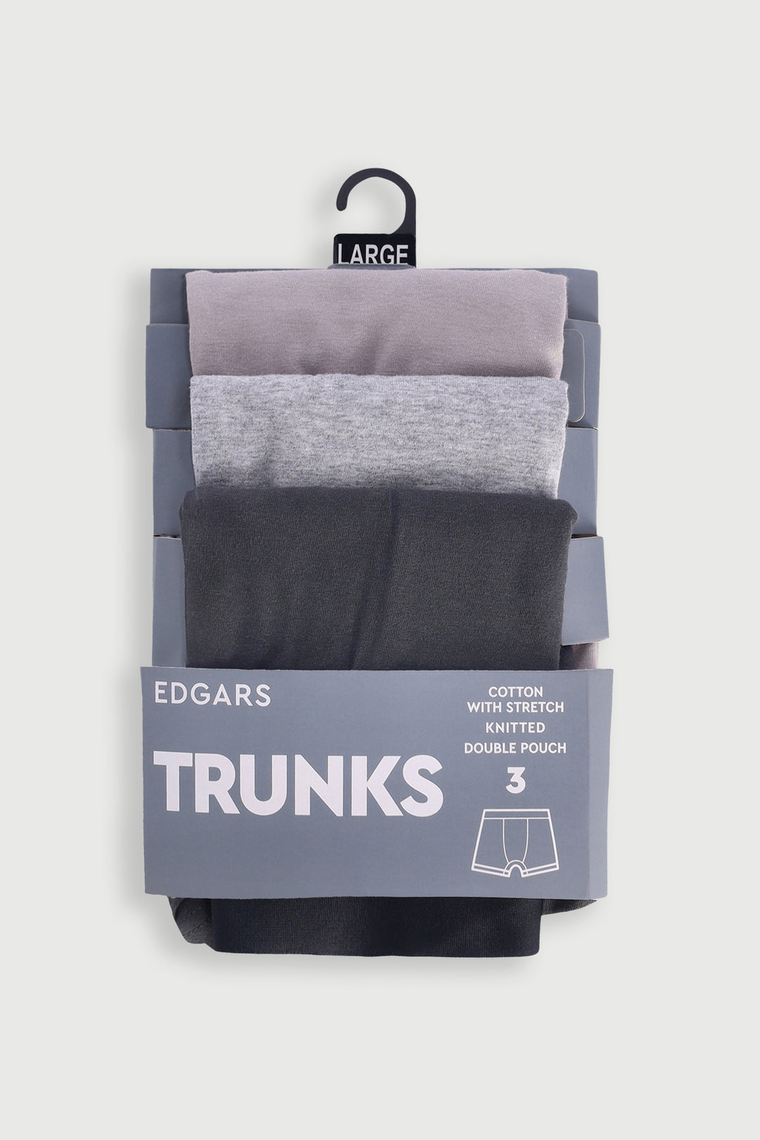 Men's 3 Pack Trunks - Grey