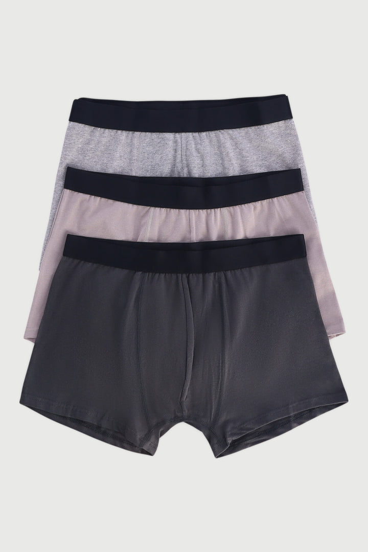 Men's 3 Pack Trunks - Grey
