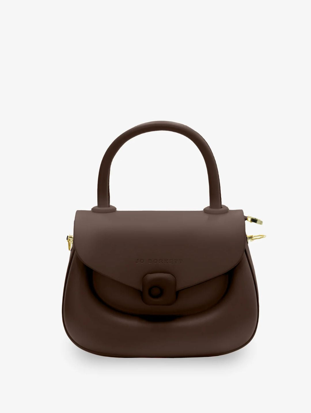 Florence Flap Bag With Top Handle - Brown