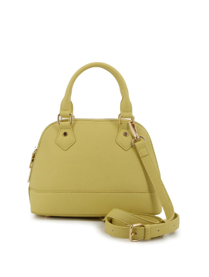Mini Structured Satchel Bag - Light Yellow