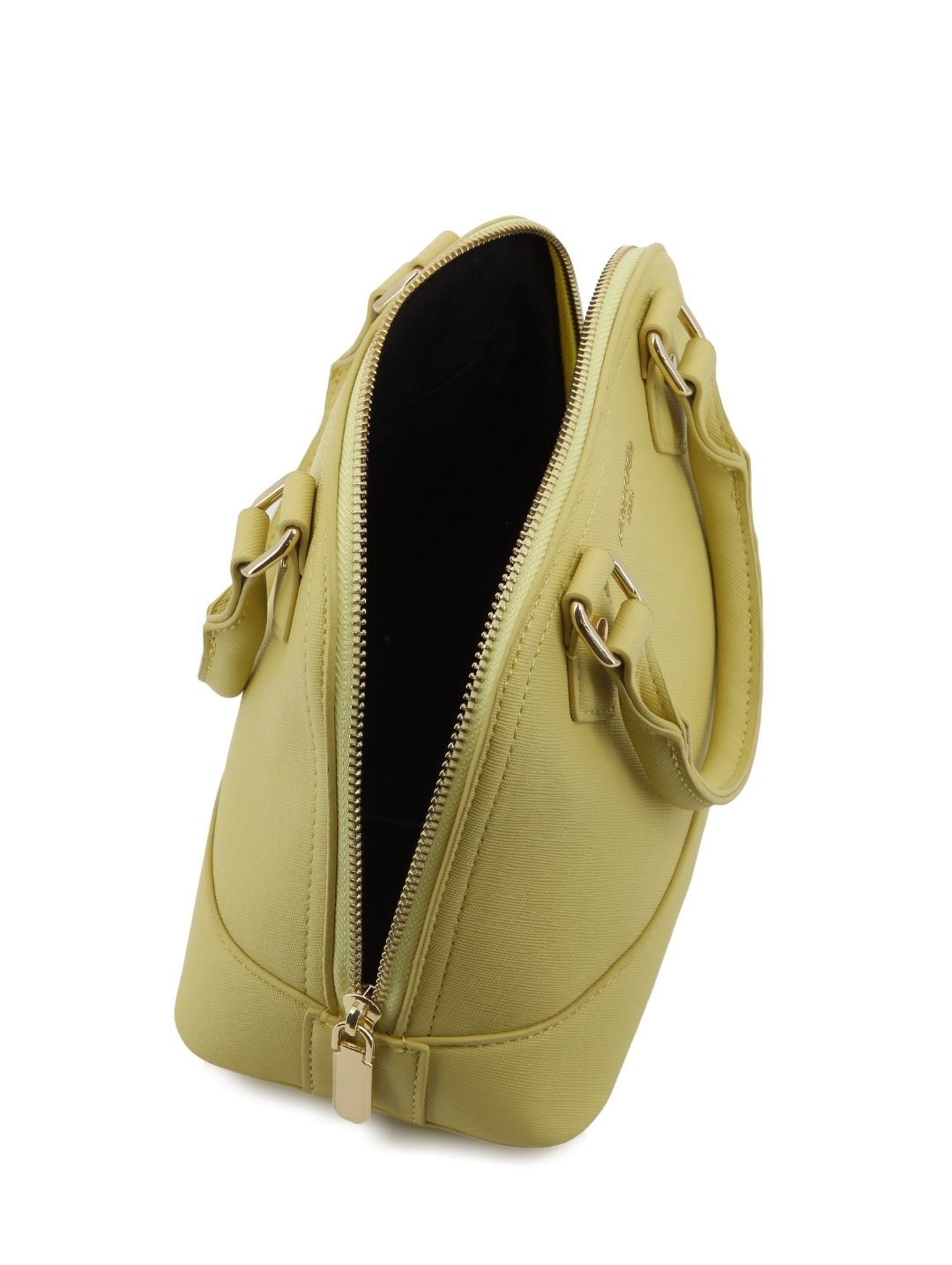 Mini Structured Satchel Bag - Light Yellow