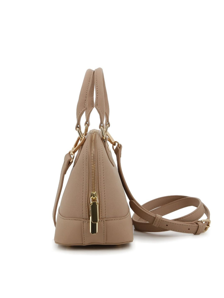 Mini Structured Satchel Bag - Taupe