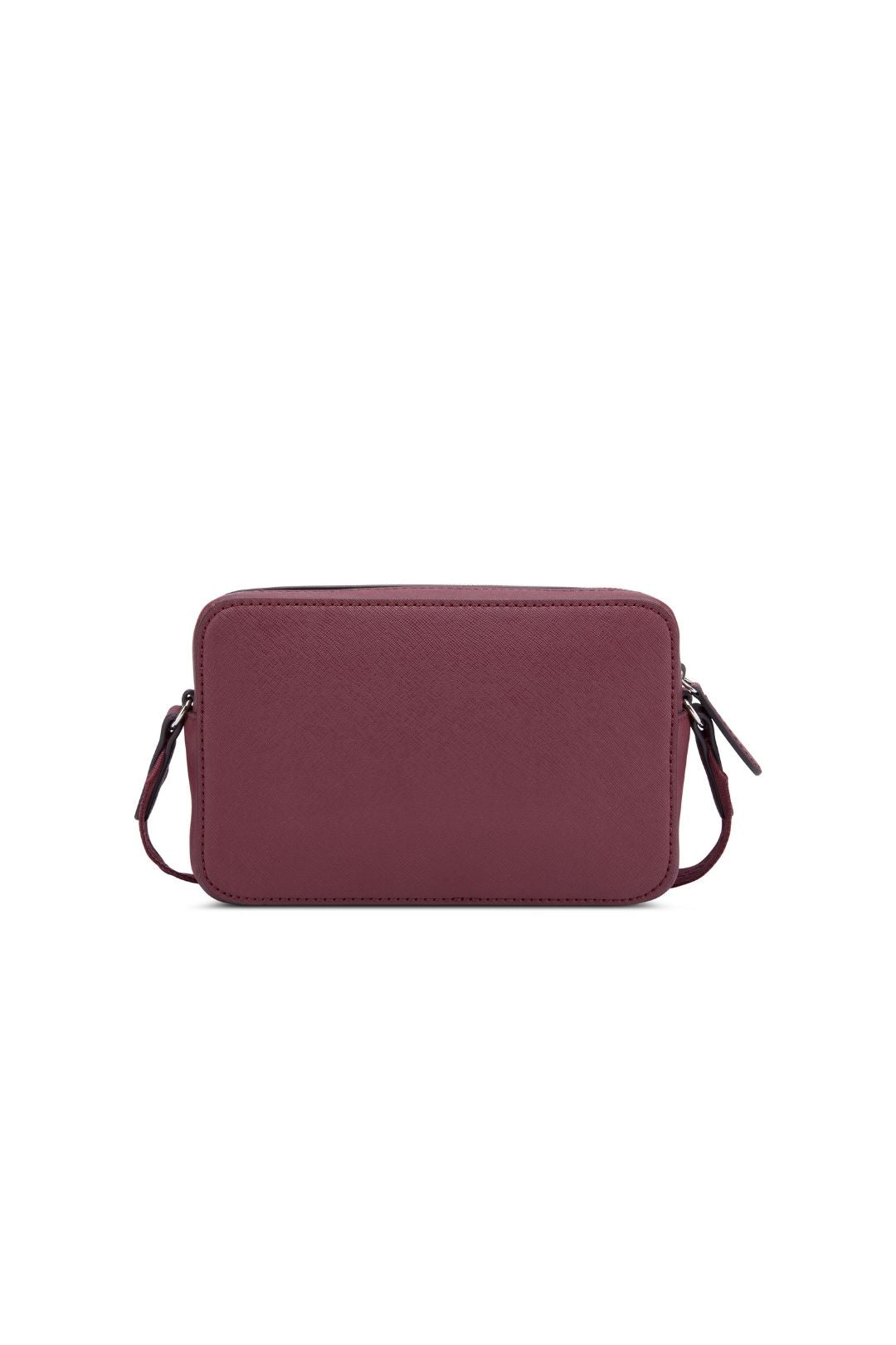 Viviette Double Zip Crossbody Bag - Oxblood