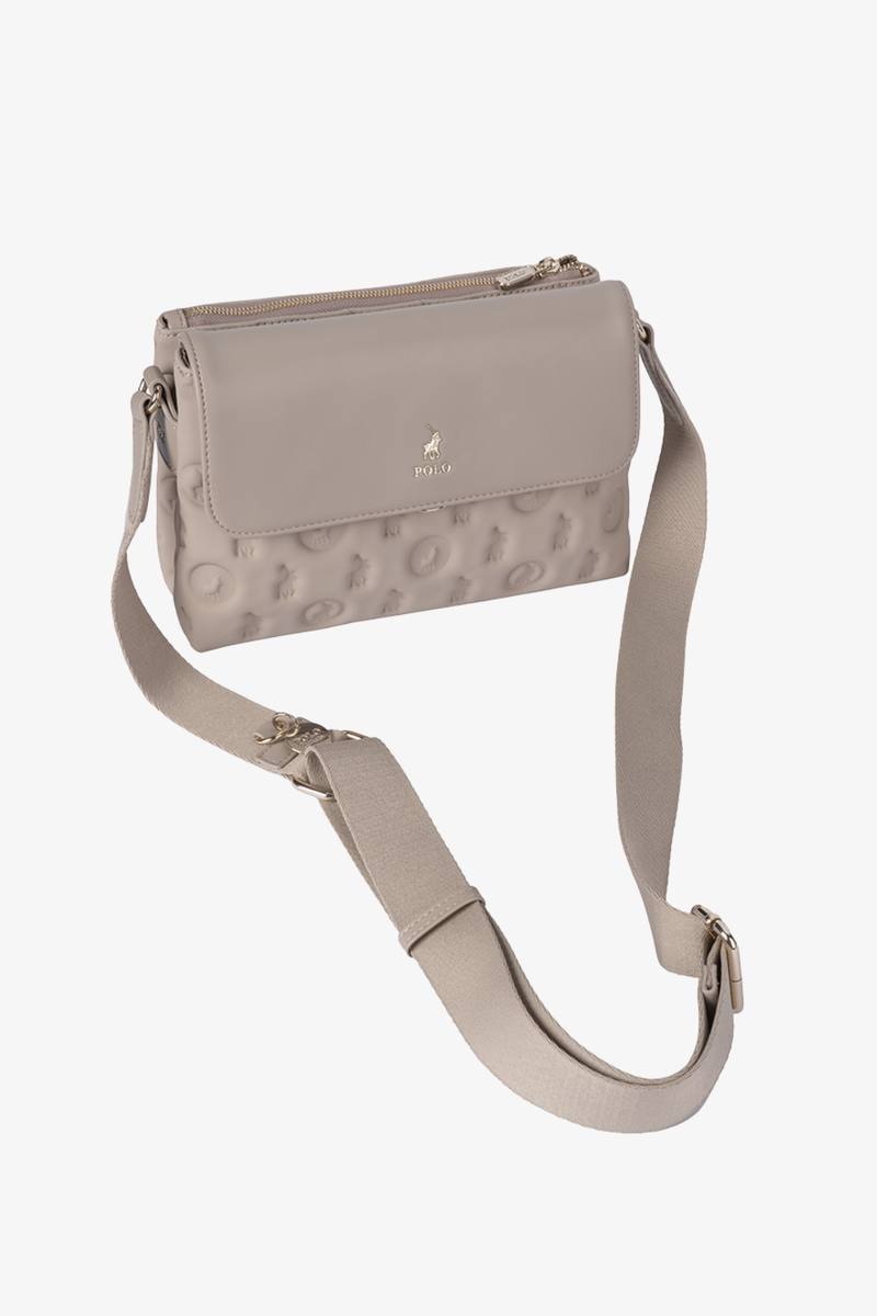 Halo Flapover Multi Sling Bag - Cashmere