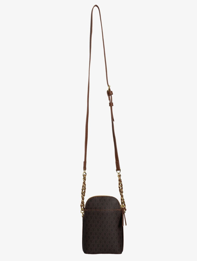 Alex Logo Crossbody Cellphone Pouch - Brown