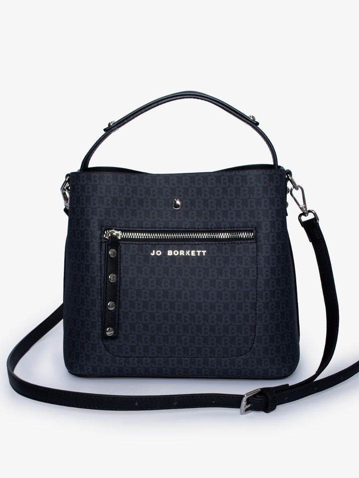 Elexi Logo Zip Front Bag - Black